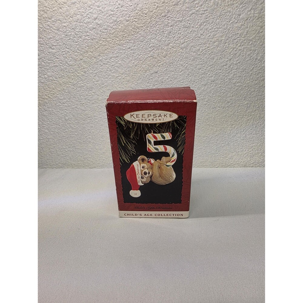 Hallmark Keepsake Ornament Childs Fifth Christmas Age 5 Vintage 1994 Tree Xmas